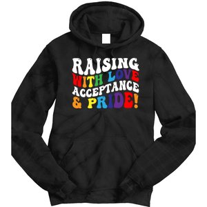 Raising With Love Acceptance And Pride Groovy Lgbtq Tie Dye Hoodie