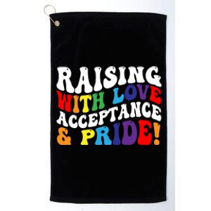 Raising With Love Acceptance And Pride Groovy Lgbtq Platinum Collection Golf Towel