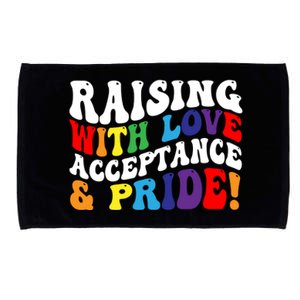 Raising With Love Acceptance And Pride Groovy Lgbtq Microfiber Hand Towel