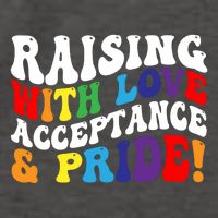 Raising With Love Acceptance And Pride Groovy Lgbtq Vector Backpack