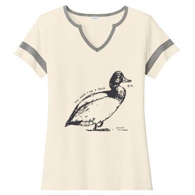 Rm Walk Like A Duck Ladies Halftime Notch Neck Tee