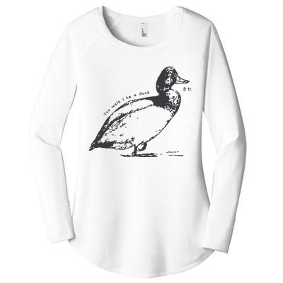 Rm Walk Like A Duck Women's Perfect Tri Tunic Long Sleeve Shirt