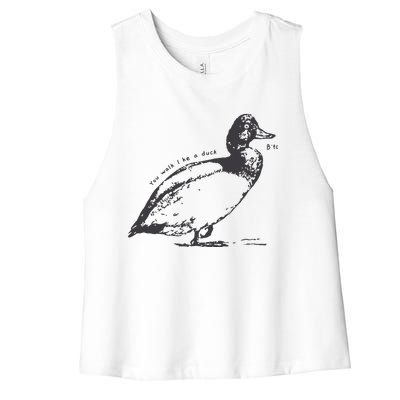 Rm Walk Like A Duck Women's Racerback Cropped Tank