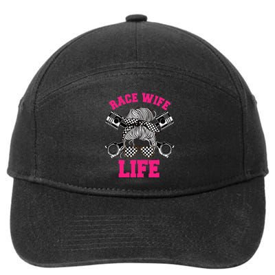 Race Wife Life Dirt Track Racing Racer Bike Car MX 7-Panel Snapback Hat