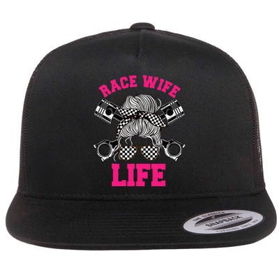 Race Wife Life Dirt Track Racing Racer Bike Car MX Flat Bill Trucker Hat