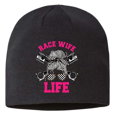 Race Wife Life Dirt Track Racing Racer Bike Car MX Sustainable Beanie