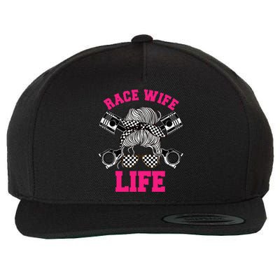 Race Wife Life Dirt Track Racing Racer Bike Car MX Wool Snapback Cap