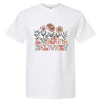 Retro Wildflowers Labor And Delivery Nurse Back To School Garment-Dyed Heavyweight T-Shirt