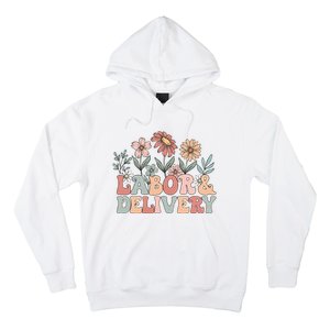 Retro Wildflowers Labor And Delivery Nurse Back To School Hoodie