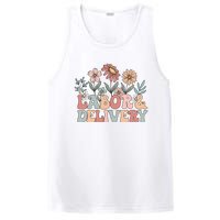 Retro Wildflowers Labor And Delivery Nurse Back To School PosiCharge Competitor Tank