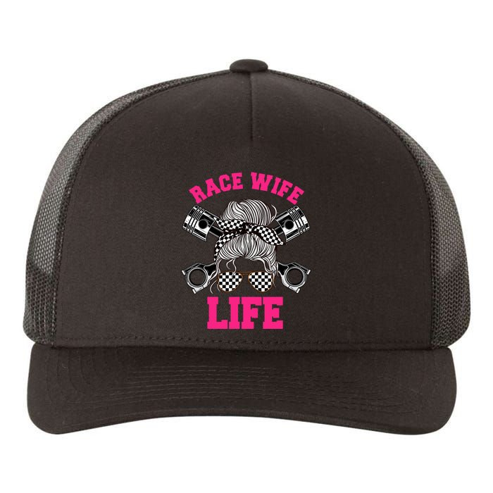 Race Wife Life Dirt Track Racing Racer Bike Car MX Yupoong Adult 5-Panel Trucker Hat