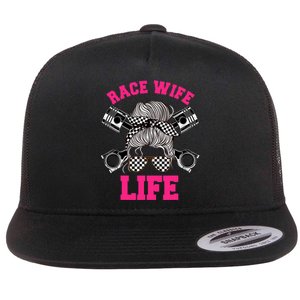 Race Wife Life Dirt Track Racing Racer Bike Car MX Flat Bill Trucker Hat