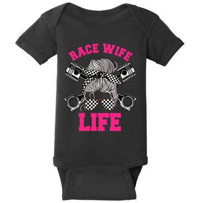 Race Wife Life Dirt Track Racing Racer Bike Car MX Baby Bodysuit