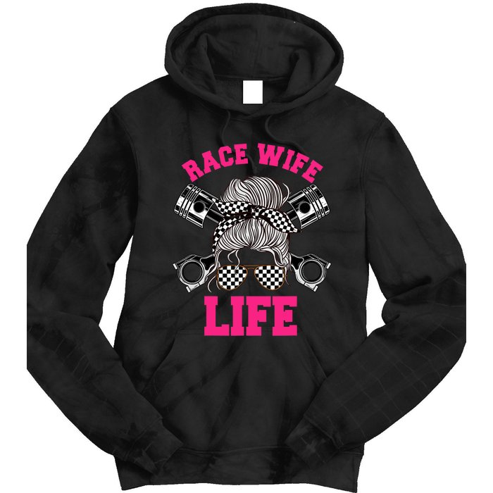 Race Wife Life Dirt Track Racing Racer Bike Car MX Tie Dye Hoodie