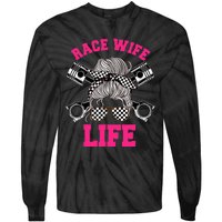 Race Wife Life Dirt Track Racing Racer Bike Car MX Tie-Dye Long Sleeve Shirt