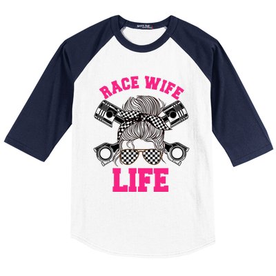 Race Wife Life Dirt Track Racing Racer Bike Car MX Baseball Sleeve Shirt