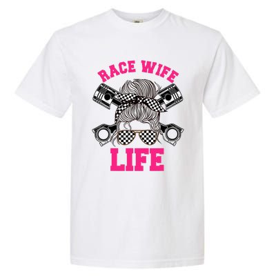 Race Wife Life Dirt Track Racing Racer Bike Car MX Garment-Dyed Heavyweight T-Shirt