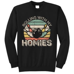 Rolling With My Homies Retro Bowling Bowler Sweatshirt