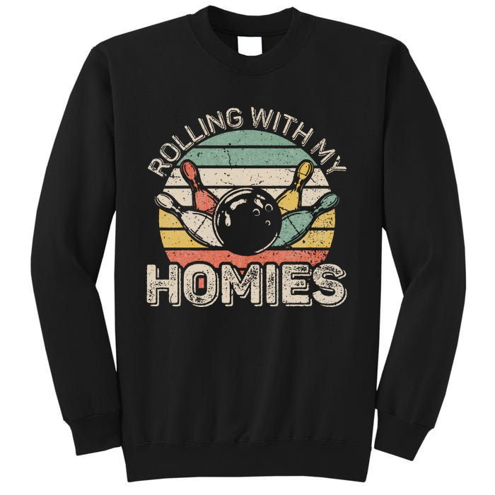 Rolling With My Homies Retro Bowling Bowler Sweatshirt