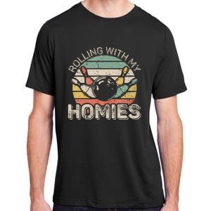 Rolling With My Homies Retro Bowling Bowler Adult ChromaSoft Performance T-Shirt