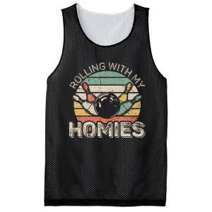 Rolling With My Homies Retro Bowling Bowler Mesh Reversible Basketball Jersey Tank