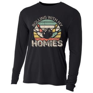 Rolling With My Homies Retro Bowling Bowler Cooling Performance Long Sleeve Crew