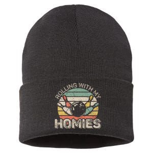 Rolling With My Homies Retro Bowling Bowler Sustainable Knit Beanie