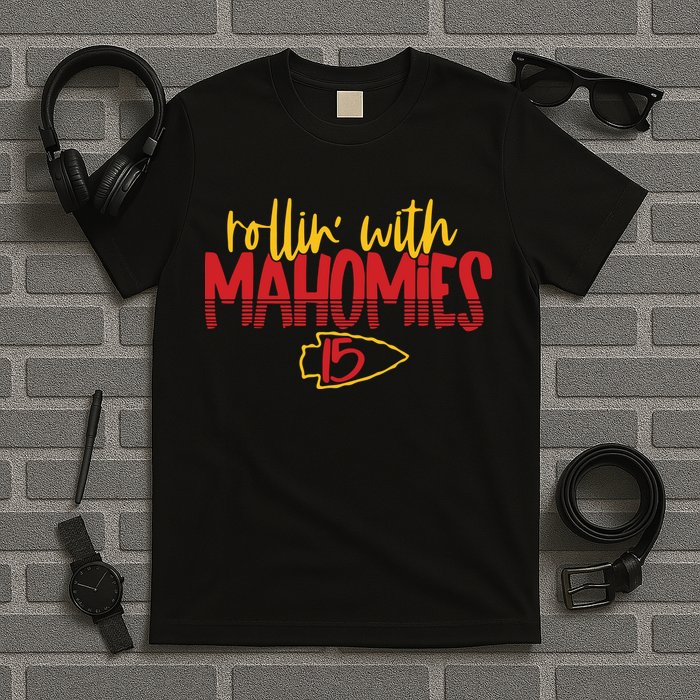 Rolling With Mahomies Mahomes 15 T-Shirt