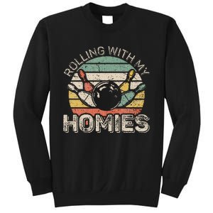 Rolling With My Homies Retro Bowling Bowler Team Sweatshirt