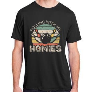 Rolling With My Homies Retro Bowling Bowler Team Adult ChromaSoft Performance T-Shirt