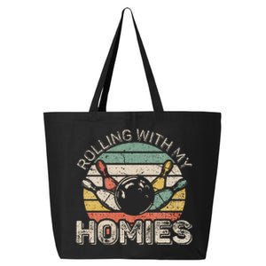 Rolling With My Homies Retro Bowling Bowler Team 25L Jumbo Tote