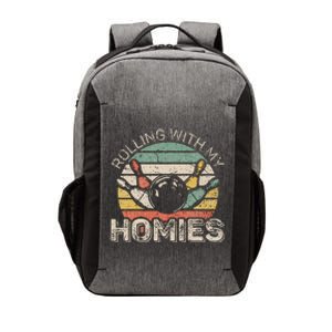 Rolling With My Homies Retro Bowling Bowler Team Vector Backpack