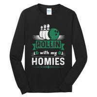 Rollin with my Homies Retro Bowling Tall Long Sleeve T-Shirt