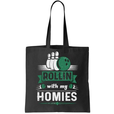 Rollin with my Homies Retro Bowling Tote Bag