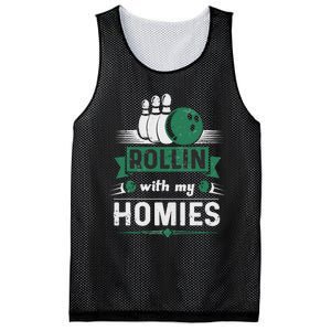 Rollin with my Homies Retro Bowling Mesh Reversible Basketball Jersey Tank