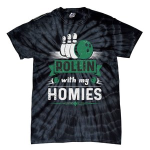 Rollin with my Homies Retro Bowling Tie-Dye T-Shirt