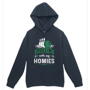 Rollin with my Homies Retro Bowling Urban Pullover Hoodie