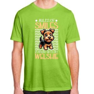 Running With My Welsh Terrier Funny Gift Adult ChromaSoft Performance T-Shirt