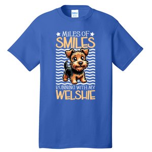 Running With My Welsh Terrier Funny Gift Tall T-Shirt