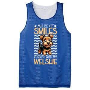 Running With My Welsh Terrier Funny Gift Mesh Reversible Basketball Jersey Tank