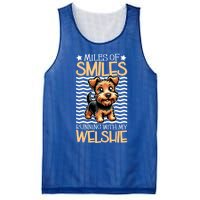 Running With My Welsh Terrier Funny Gift Mesh Reversible Basketball Jersey Tank