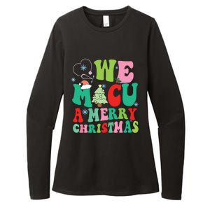 Retro We Micu A Merry Christmas Medical Icu Rn Aide Tech Womens CVC Long Sleeve Shirt