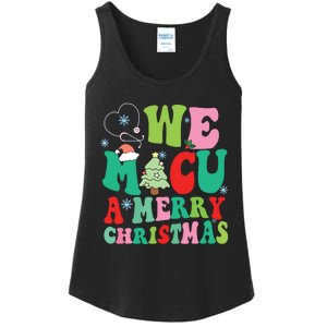 Retro We Micu A Merry Christmas Medical Icu Rn Aide Tech Ladies Essential Tank