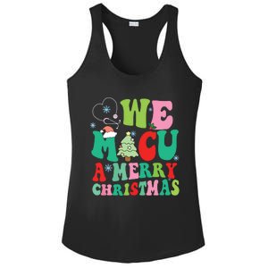 Retro We Micu A Merry Christmas Medical Icu Rn Aide Tech Ladies PosiCharge Competitor Racerback Tank