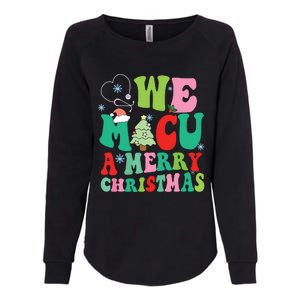 Retro We Micu A Merry Christmas Medical Icu Rn Aide Tech Womens California Wash Sweatshirt