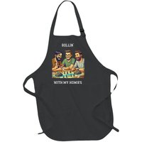 Rolling With My Homies Tabletop Gamer Premium Full-Length Apron With Pockets