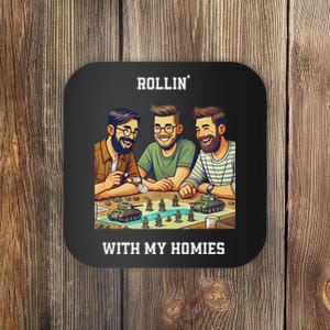 Rolling With My Homies Tabletop Gamer Premium Coaster