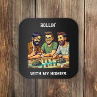 Rolling With My Homies Tabletop Gamer Premium Coaster