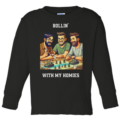 Rolling With My Homies Tabletop Gamer Premium Toddler Long Sleeve Shirt