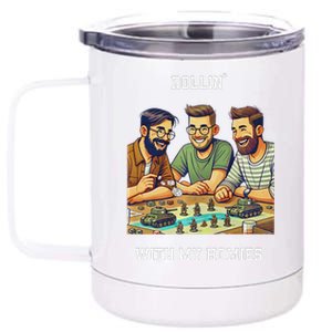 Rolling With My Homies Tabletop Gamer Premium 12 oz Stainless Steel Tumbler Cup